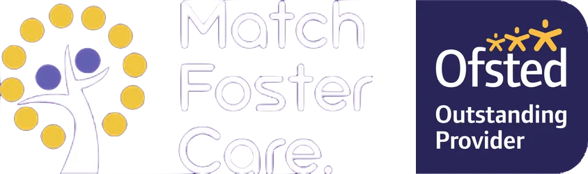 Match Foster Care logo with Ofsted Outstanding Provider badge – Independent Fostering Agency in West Midlands with Match Foster Care