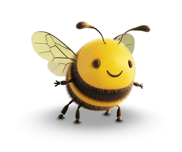 Sunny the bee, Match Foster Care mascot – Independent Fostering Agency in West Midlands with Match Foster Care