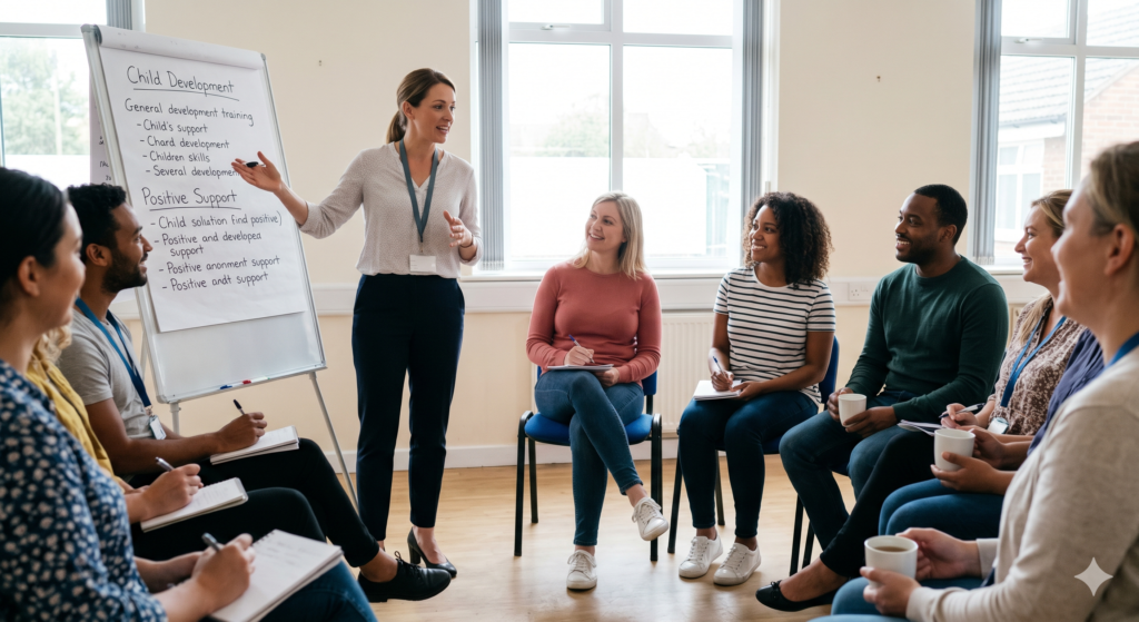 someone teaching parents how to foster